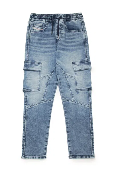 DIESEL JOGGJEANS STRAIGHT BLU MEDIO STILE CARGO