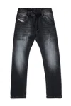 Diesel Joggjeans Regular Nero Con Abrasioni In Black