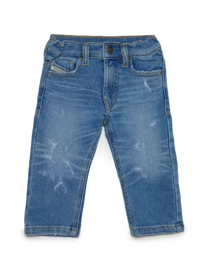 Diesel Babies' Joggjeans® Ripped-detail Jeans In Blue
