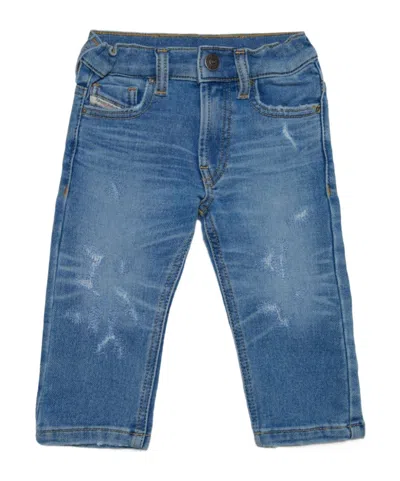 Diesel Joggjeans Ripped-detail Jeans In Blue