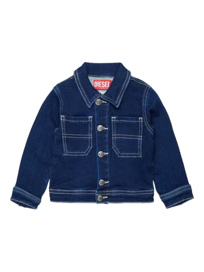 Diesel Babies' Jomyb Jjj Buttons-fastening Jacket In Blue