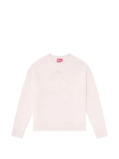 Diesel Jumper In Wool And Alpaca Blend In Pink