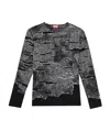 Diesel Jumper With Engineered Distressing In Black