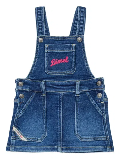 Diesel Babies' Jumpib Jjj Pocket Denim Skirt In Blue
