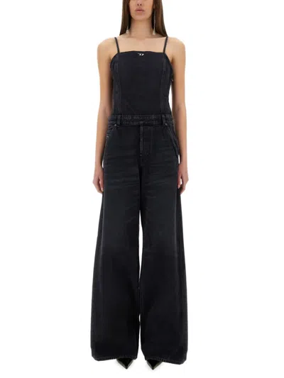 DIESEL DIESEL JUMPSUIT WITH DENIM STRAPS