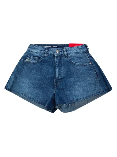 Diesel Junior Mini Short Denim In Blu