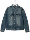 Diesel Denim Jacket With Logo Patch In Blue
