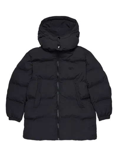 Diesel Kids' Jwraveel Long Jacket In Black