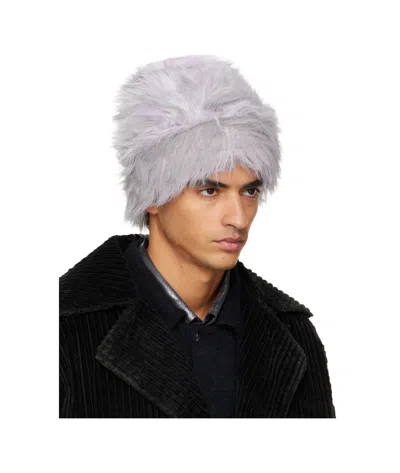 Diesel K-alisseo Fluffy Knitted Beanie In Gray