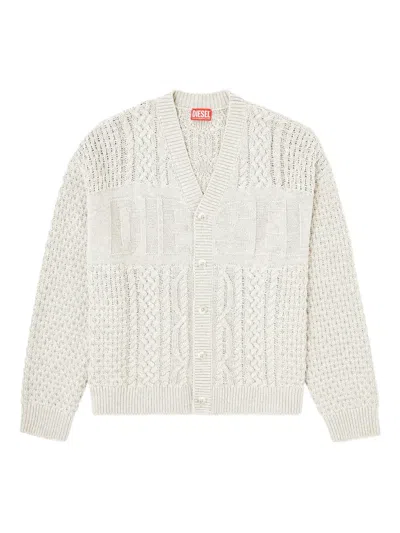 Diesel K-antoine Cardigan In White