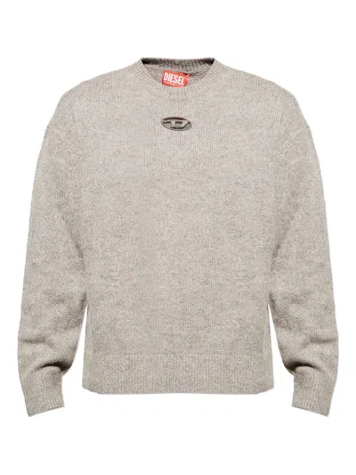 Diesel K-areeso Logo Cut-out Sweater In Brown