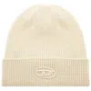 Diesel K-coder-fully B Logo Embroidered Beanie In Neutral