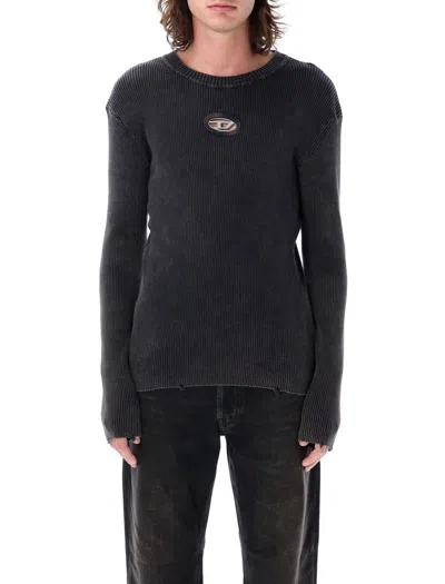 Diesel K-darin-d Distressed Jumper In Black