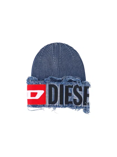 Diesel K-frok Beanie In Blue