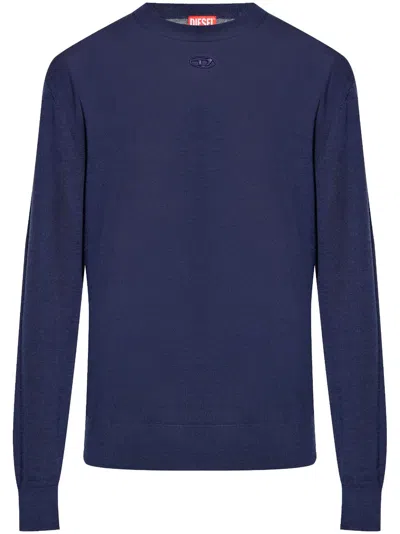 Diesel Multicolor Wool-blend Sweater In Blue