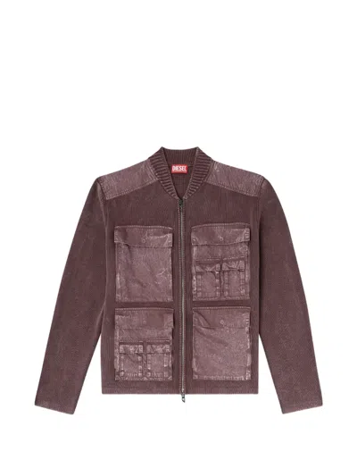 Diesel K-gerome Cardigan In Brown