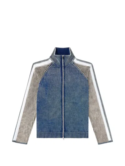 Diesel K-heronimo Raglan-sleeve Cardigan In Blue