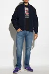 Diesel Leuca Zip Front Sweater Jacket In Navy Blue