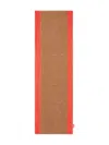 Diesel K-lollo Ribbed Side-stripe Scarf In Brown