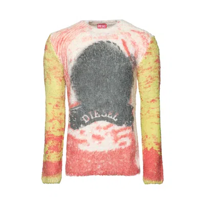 Pre-owned Diesel K-munari Jumper 'red/yellow' | Multi-color | Men's Size Xxl