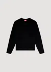 Diesel K-valiam Knit Cut-out Logo In Black