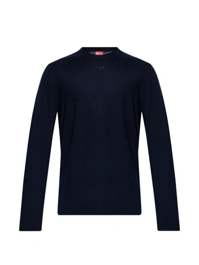 Diesel K-valiam Long-sleeved T-shirt In Blue