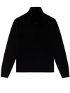 Diesel Black High Neck Sweater With Oval D Logo On The Front In Black