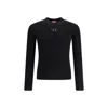 Diesel K-zackary-round Sweater In Black