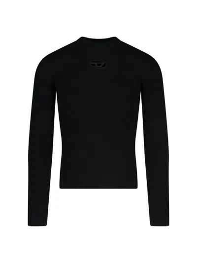 Diesel K-zackary-round Sweater In Black