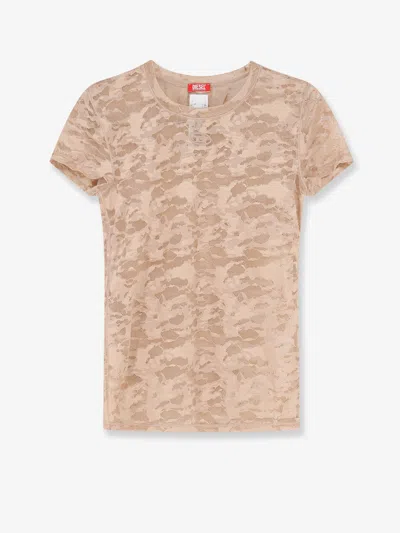 Diesel Kasia-utlt Lace T-shirt In Pink