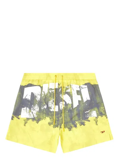 Diesel Ken-37-d-pop Swim Shorts In Yellow