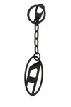 Diesel Black Keychain With Logo In Black