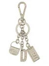 Diesel Keychain 1dr Multicharm In Metallic