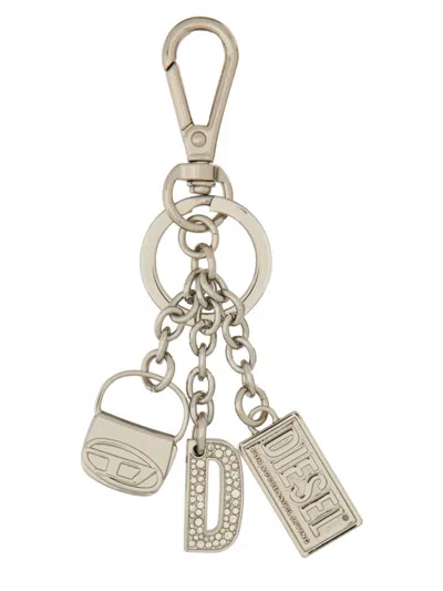 Diesel Keychain 1dr Multicharm In Silver