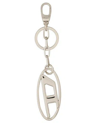 Diesel Keychain With Logo In Gold