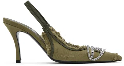 Diesel Khaki D-venus Sb Heels In T7431