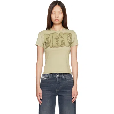Diesel Khaki Slim Jersey Graphic Print T-shirt