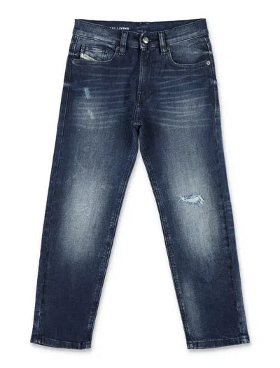 DIESEL KID - DIESEL 2010-J REGULAR FIT DISTRESSED JEANS