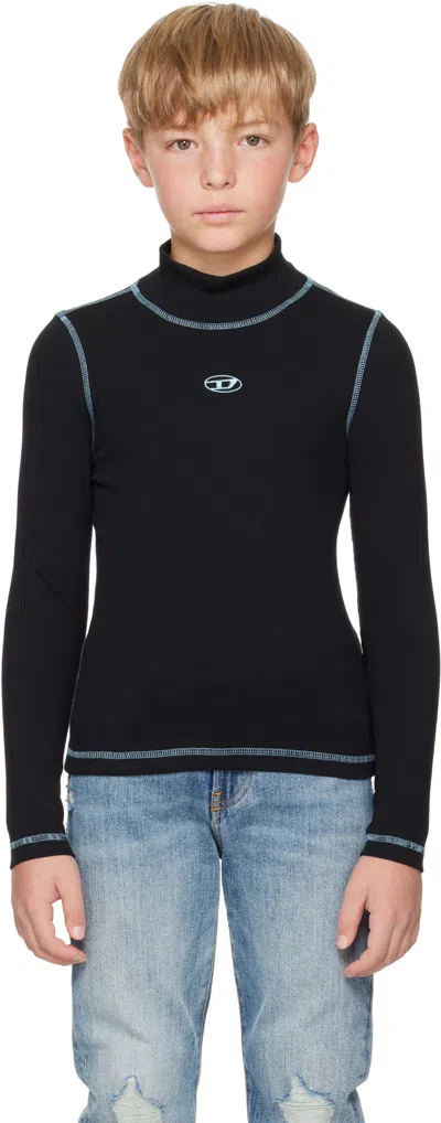 Diesel Kids Black Tclaudycol Top In K900
