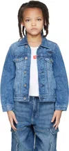 Diesel Kids Blue Jnhill Denim Jacket In Blue