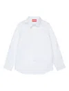 Diesel Kids Cotton Shirt In White