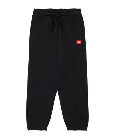 Diesel Kids D-logo Patch Jogger Pants In Black