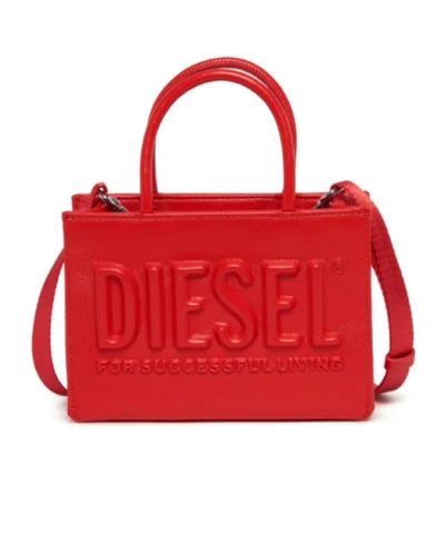 Diesel Kids Dsl 3d Mini Tote Bag In Red