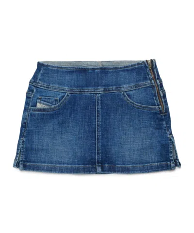Diesel Kids Gerli Mini Denim Skirt In Blue