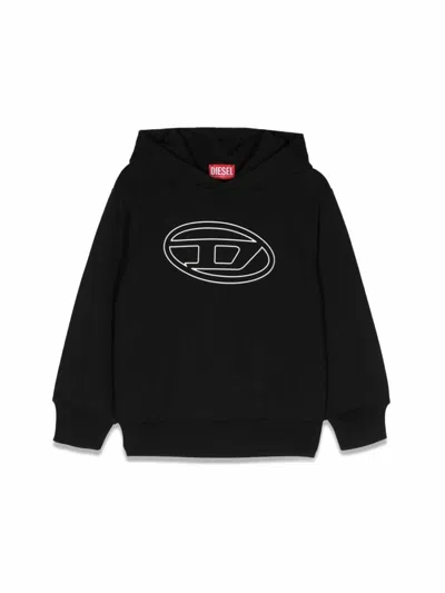Diesel Kids Kids Mini Oversized Hoodie In Black