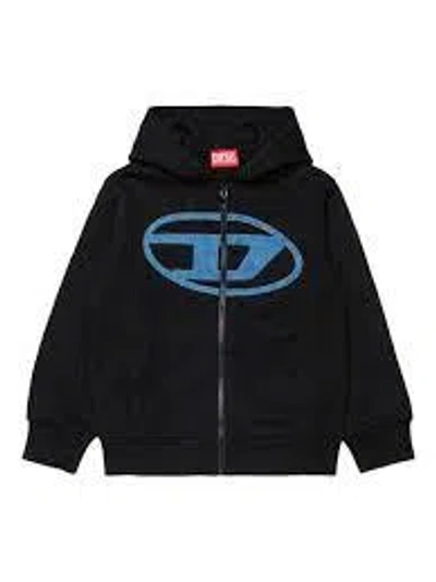 Diesel Kids Kids' Trendy Slogan Sweatshirt In Black