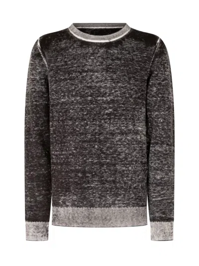 Diesel Kids Kjemr Kids Knit Sweater In Gray