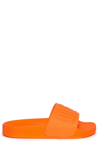 Diesel Kids Logo Embossed Slip In Orange