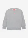 Diesel Kids Logo Patch Sweatshirt In Gray