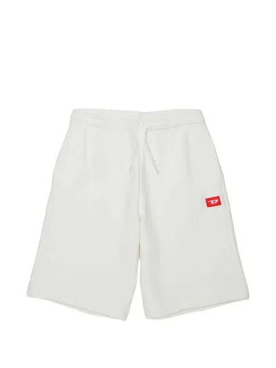Diesel Kids Mini Cargo Shorts For Summer 2026 In Off White
